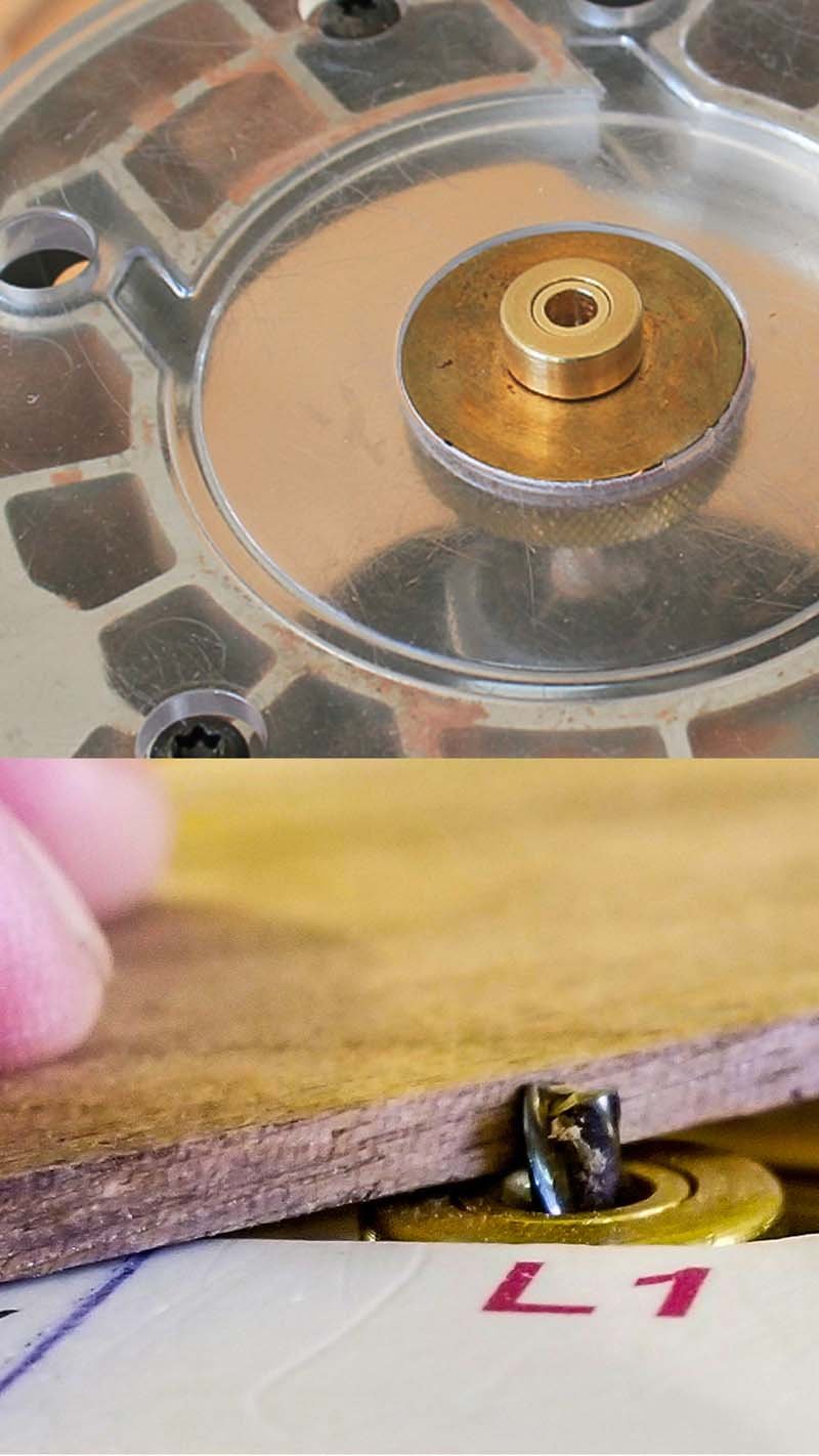 Setting up the router to cut a void