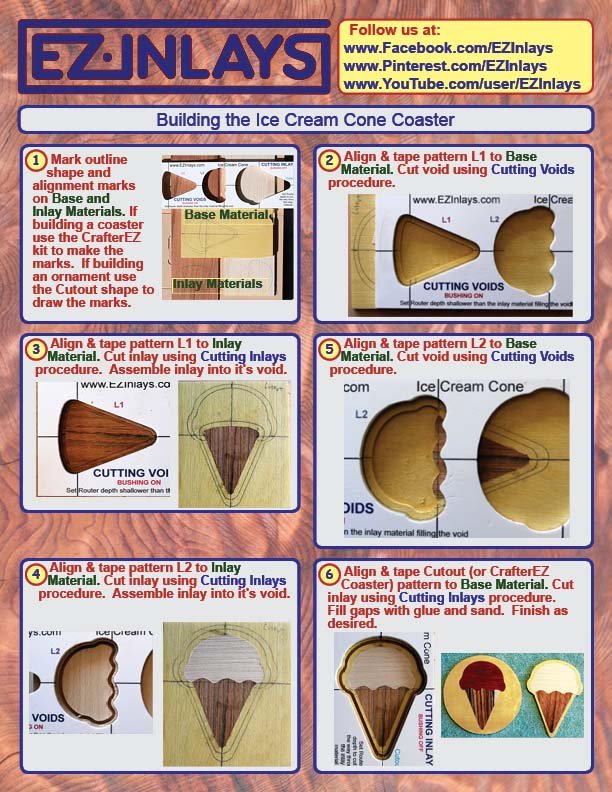 Instructions to build the Decorative Inlay Kit Ice Cream Cone