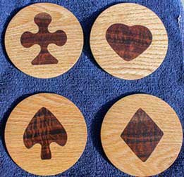 Wood Inlaid Card Coasters