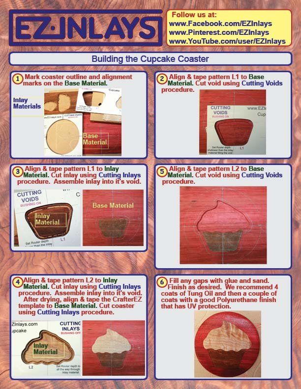 Instructions to build the Decorative Inlay Kit Cupcake