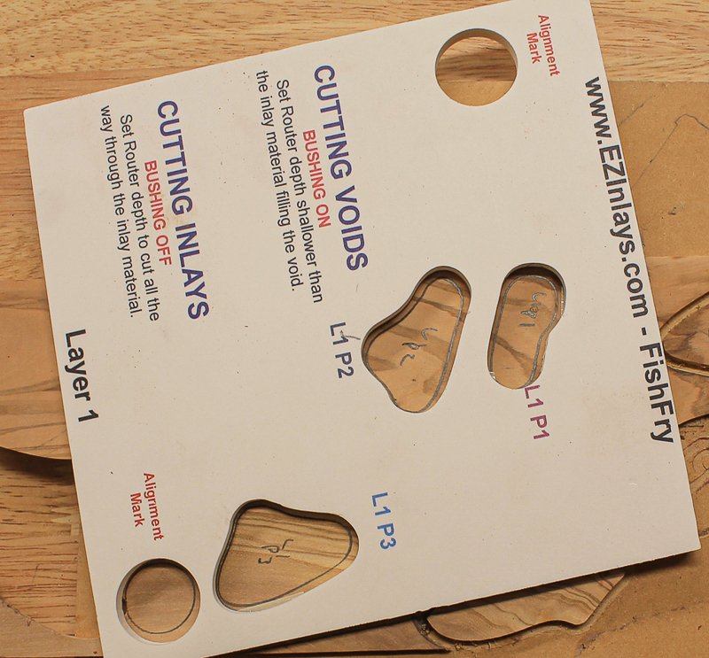 Layer 1 inlays 1,2, and 3